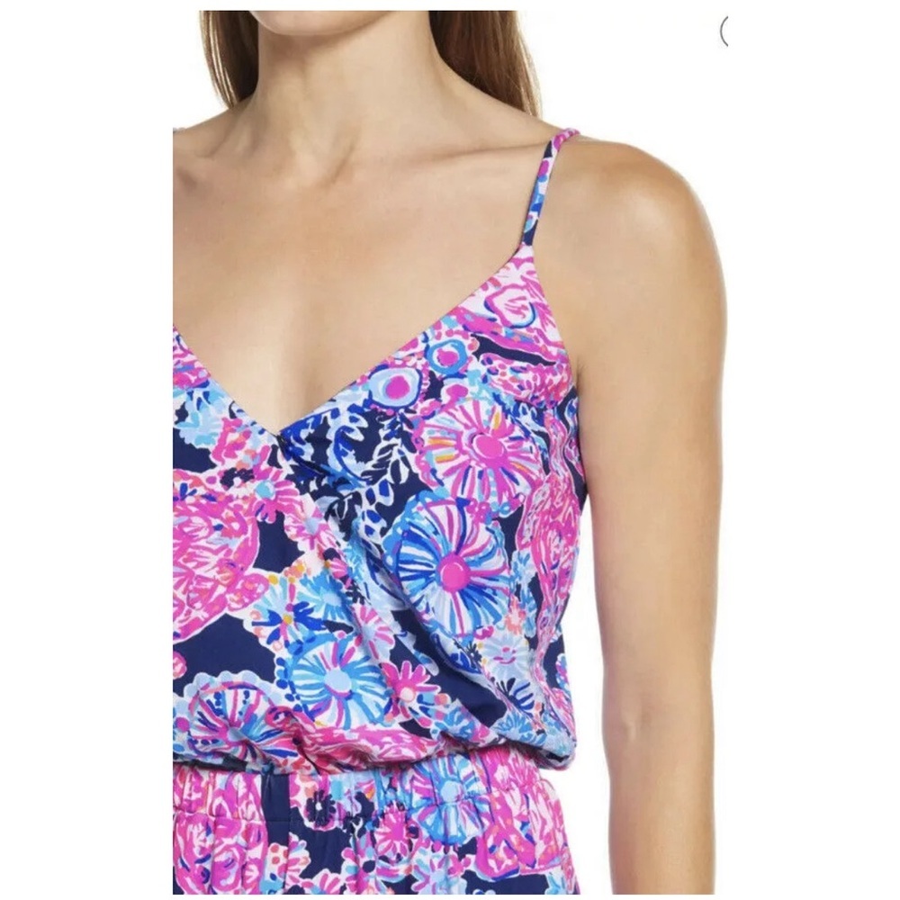 Lilly Pulitzer Dante Jumpsuit Stretchy High Tide Navy Turtle Amazement Size  S - Picture 5 of 16